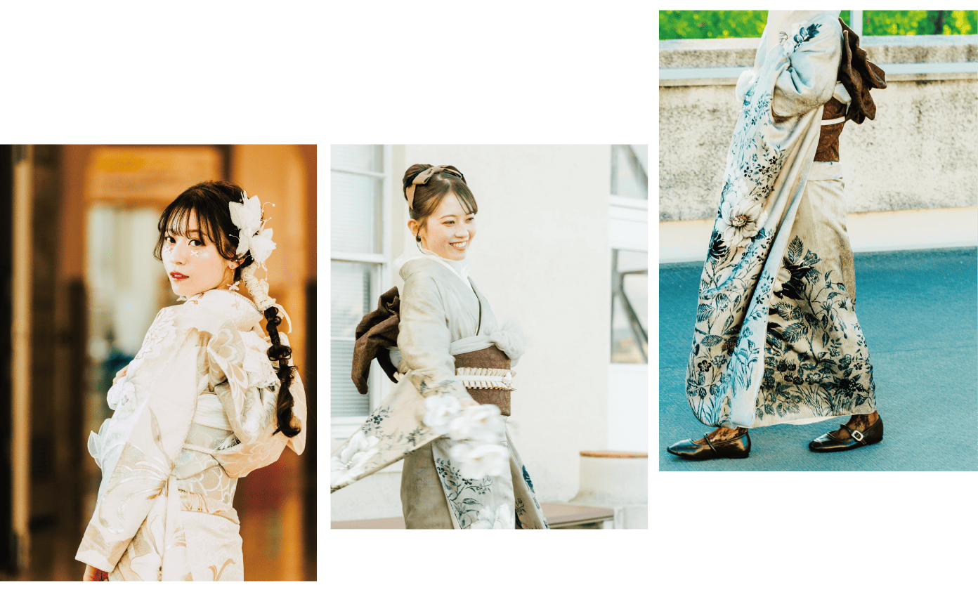 ⼤⼈可愛いレトロな雰囲気でおしゃれな振袖